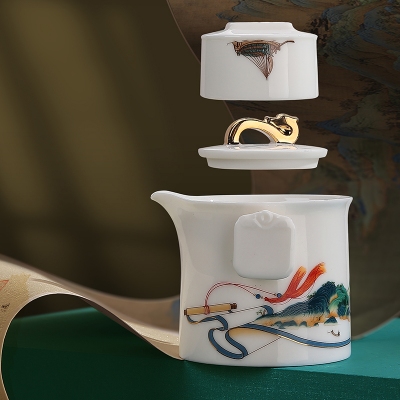 快客杯一壺兩杯簡約家用便攜戶外泡茶旅行茶具套裝高檔禮盒裝送禮