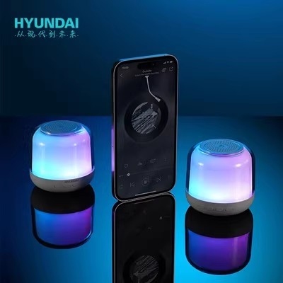 韓國現代（HYUNDAI）炫彩夜燈音箱 觸摸LED氛圍夜燈