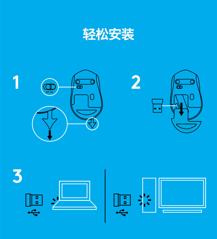 羅技（Logitech）B330 無線輕音鼠標