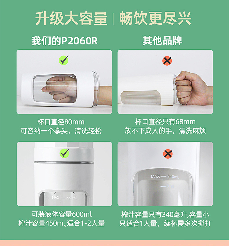 果汁機tritan家用充電小型碎冰電動榨汁杯便攜榨汁機