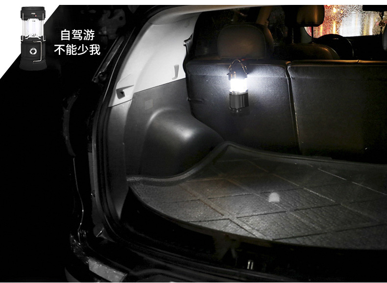 新款LED野營燈USB充電手提馬燈營地燈太陽能戶外露營燈帳篷燈