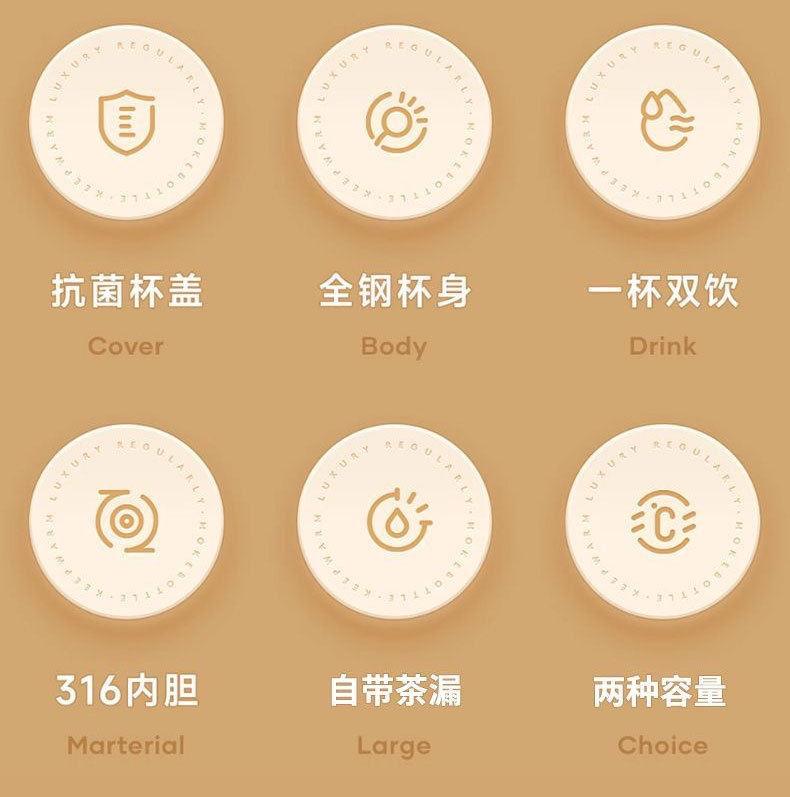 加厚分離寬口保溫杯